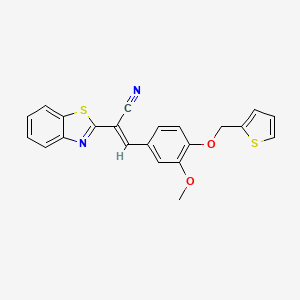 2-(1,3-benzothiazol-2-yl)-3-[3-methoxy-4-(2-thienylmethoxy)phenyl]acrylonitrile