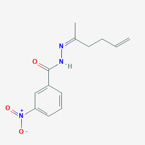 molecular formula C13H15N3O3 B5483165 N'-(1-methyl-4-penten-1-ylidene)-3-nitrobenzohydrazide 