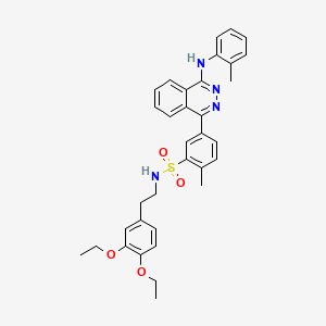 molecular formula C34H36N4O4S B5483170 N-[2-(3,4-diethoxyphenyl)ethyl]-2-methyl-5-{4-[(2-methylphenyl)amino]phthalazin-1-yl}benzenesulfonamide 