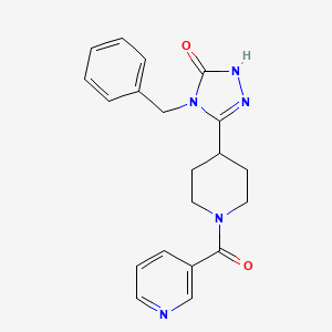 molecular formula C20H21N5O2 B5483178 4-benzyl-5-[1-(3-pyridinylcarbonyl)-4-piperidinyl]-2,4-dihydro-3H-1,2,4-triazol-3-one 