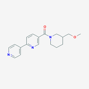 molecular formula C18H21N3O2 B5483189 5-{[3-(methoxymethyl)piperidin-1-yl]carbonyl}-2,4'-bipyridine 