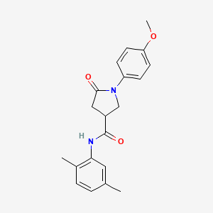 molecular formula C20H22N2O3 B5483202 N-(2,5-dimethylphenyl)-1-(4-methoxyphenyl)-5-oxo-3-pyrrolidinecarboxamide 