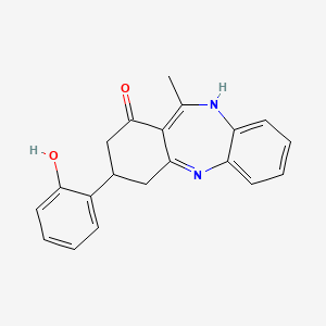 molecular formula C20H18N2O2 B5483213 3-(2-hydroxyphenyl)-11-methyl-2,3,4,5-tetrahydro-1H-dibenzo[b,e][1,4]diazepin-1-one 