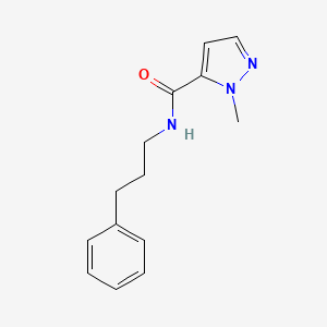 molecular formula C14H17N3O B5483231 1-methyl-N-(3-phenylpropyl)-1H-pyrazole-5-carboxamide 