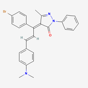 molecular formula C27H24BrN3O B5483237 4-{1-(4-bromophenyl)-3-[4-(dimethylamino)phenyl]-2-propen-1-ylidene}-5-methyl-2-phenyl-2,4-dihydro-3H-pyrazol-3-one 
