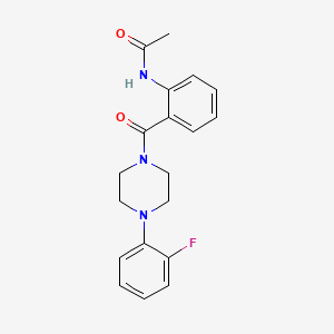 molecular formula C19H20FN3O2 B5483253 N-(2-{[4-(2-fluorophenyl)-1-piperazinyl]carbonyl}phenyl)acetamide 