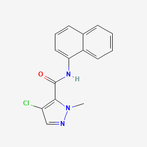 molecular formula C15H12ClN3O B5483259 4-chloro-1-methyl-N-1-naphthyl-1H-pyrazole-5-carboxamide 