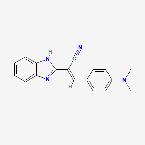 molecular formula C18H16N4 B5483265 2-(1H-benzimidazol-2-yl)-3-[4-(dimethylamino)phenyl]acrylonitrile CAS No. 57319-74-1