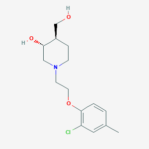 molecular formula C15H22ClNO3 B5483272 (3R*,4R*)-1-[2-(2-chloro-4-methylphenoxy)ethyl]-4-(hydroxymethyl)-3-piperidinol 