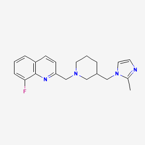 molecular formula C20H23FN4 B5483301 8-fluoro-2-({3-[(2-methyl-1H-imidazol-1-yl)methyl]-1-piperidinyl}methyl)quinoline 