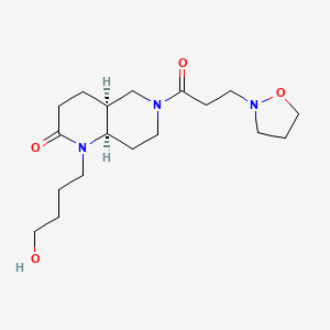molecular formula C18H31N3O4 B5483311 (4aS*,8aR*)-1-(4-hydroxybutyl)-6-(3-isoxazolidin-2-ylpropanoyl)octahydro-1,6-naphthyridin-2(1H)-one 
