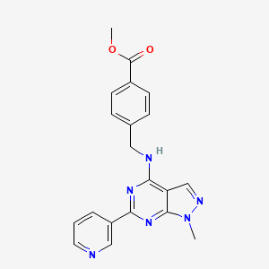 methyl 4-({[1-methyl-6-(3-pyridinyl)-1H-pyrazolo[3,4-d]pyrimidin-4-yl]amino}methyl)benzoate