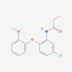 molecular formula C16H16ClNO3 B5483359 N-[5-chloro-2-(2-methoxyphenoxy)phenyl]propanamide 