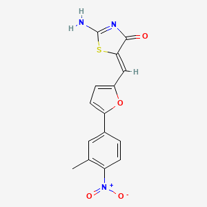 molecular formula C15H11N3O4S B5483397 2-imino-5-{[5-(3-methyl-4-nitrophenyl)-2-furyl]methylene}-1,3-thiazolidin-4-one 