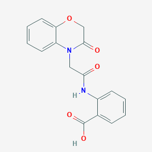 2-{[(3-oxo-2,3-dihydro-4H-1,4-benzoxazin-4-yl)acetyl]amino}benzoic acid