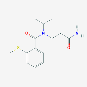 N-(3-amino-3-oxopropyl)-N-isopropyl-2-(methylthio)benzamide