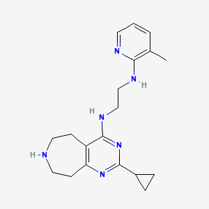 molecular formula C19H26N6 B5483438 N-(2-cyclopropyl-6,7,8,9-tetrahydro-5H-pyrimido[4,5-d]azepin-4-yl)-N'-(3-methyl-2-pyridinyl)-1,2-ethanediamine dihydrochloride 