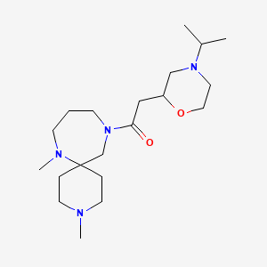 molecular formula C20H38N4O2 B5483460 11-[(4-isopropylmorpholin-2-yl)acetyl]-3,7-dimethyl-3,7,11-triazaspiro[5.6]dodecane 