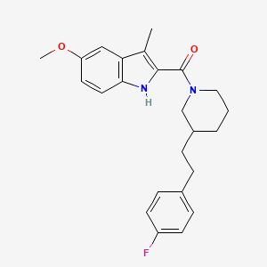 molecular formula C24H27FN2O2 B5483478 2-({3-[2-(4-fluorophenyl)ethyl]-1-piperidinyl}carbonyl)-5-methoxy-3-methyl-1H-indole 