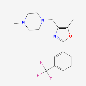 molecular formula C17H20F3N3O B5483522 1-methyl-4-({5-methyl-2-[3-(trifluoromethyl)phenyl]-1,3-oxazol-4-yl}methyl)piperazine 