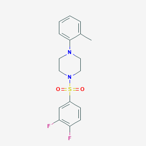 molecular formula C17H18F2N2O2S B5483541 1-[(3,4-difluorophenyl)sulfonyl]-4-(2-methylphenyl)piperazine 