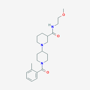 N-(2-methoxyethyl)-1'-(2-methylbenzoyl)-1,4'-bipiperidine-3-carboxamide