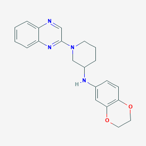 molecular formula C21H22N4O2 B5483576 N-(2,3-dihydro-1,4-benzodioxin-6-yl)-1-(2-quinoxalinyl)-3-piperidinamine 