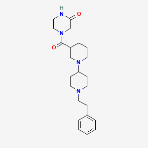 4-{[1'-(2-phenylethyl)-1,4'-bipiperidin-3-yl]carbonyl}piperazin-2-one
