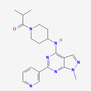 N-(1-isobutyryl-4-piperidinyl)-1-methyl-6-(3-pyridinyl)-1H-pyrazolo[3,4-d]pyrimidin-4-amine