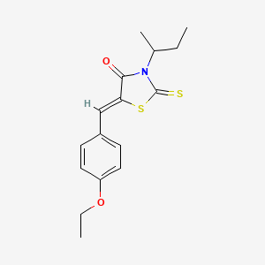 molecular formula C16H19NO2S2 B5483643 3-sec-butyl-5-(4-ethoxybenzylidene)-2-thioxo-1,3-thiazolidin-4-one 