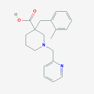 molecular formula C20H24N2O2 B5483655 3-(2-methylbenzyl)-1-(pyridin-2-ylmethyl)piperidine-3-carboxylic acid 