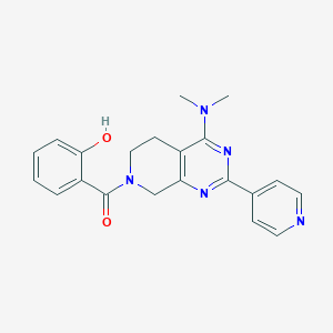 molecular formula C21H21N5O2 B5483660 2-{[4-(dimethylamino)-2-(4-pyridinyl)-5,8-dihydropyrido[3,4-d]pyrimidin-7(6H)-yl]carbonyl}phenol 