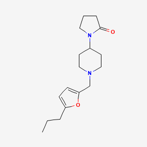 molecular formula C17H26N2O2 B5483685 1-{1-[(5-propyl-2-furyl)methyl]piperidin-4-yl}pyrrolidin-2-one 