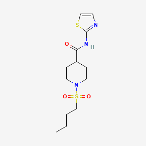 molecular formula C13H21N3O3S2 B5483695 1-(butylsulfonyl)-N-1,3-thiazol-2-yl-4-piperidinecarboxamide 