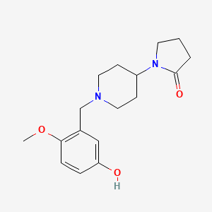 molecular formula C17H24N2O3 B5483720 1-[1-(5-hydroxy-2-methoxybenzyl)piperidin-4-yl]pyrrolidin-2-one 