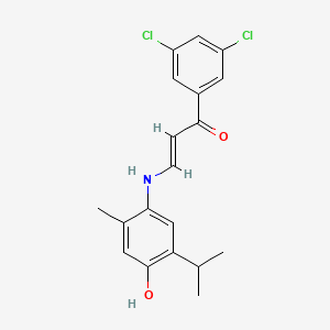 1-(3,5-dichlorophenyl)-3-[(4-hydroxy-5-isopropyl-2-methylphenyl)amino]-2-propen-1-one