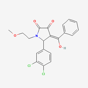 molecular formula C20H17Cl2NO4 B5483749 4-benzoyl-5-(3,4-dichlorophenyl)-3-hydroxy-1-(2-methoxyethyl)-1,5-dihydro-2H-pyrrol-2-one 