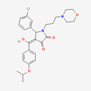 molecular formula C27H31ClN2O5 B5483761 5-(3-chlorophenyl)-3-hydroxy-4-(4-isopropoxybenzoyl)-1-[3-(4-morpholinyl)propyl]-1,5-dihydro-2H-pyrrol-2-one 