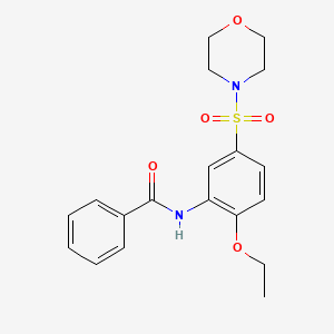 molecular formula C19H22N2O5S B5483772 N-[2-ethoxy-5-(4-morpholinylsulfonyl)phenyl]benzamide 