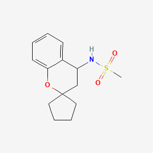 molecular formula C14H19NO3S B5483788 N-(3,4-dihydrospiro[chromene-2,1'-cyclopentan]-4-yl)methanesulfonamide 