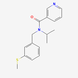 molecular formula C17H20N2OS B5483793 N-isopropyl-N-[3-(methylthio)benzyl]nicotinamide 