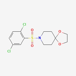 molecular formula C13H15Cl2NO4S B5483833 8-[(2,5-dichlorophenyl)sulfonyl]-1,4-dioxa-8-azaspiro[4.5]decane 