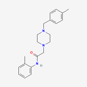 molecular formula C21H27N3O B5483835 2-[4-(4-methylbenzyl)-1-piperazinyl]-N-(2-methylphenyl)acetamide 