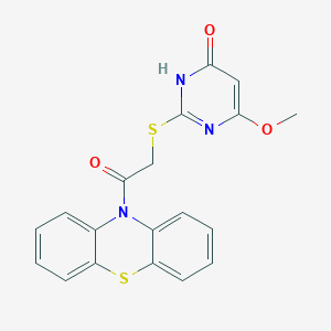 6-methoxy-2-{[2-oxo-2-(10H-phenothiazin-10-yl)ethyl]thio}pyrimidin-4-ol