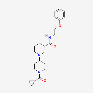 molecular formula C23H33N3O3 B5483865 1'-(cyclopropylcarbonyl)-N-(2-phenoxyethyl)-1,4'-bipiperidine-3-carboxamide 