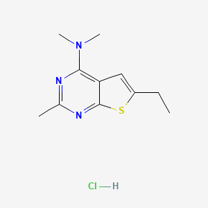 6-ethyl-N,N,2-trimethylthieno[2,3-d]pyrimidin-4-amine hydrochloride