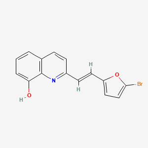 molecular formula C15H10BrNO2 B5483901 2-[2-(5-bromo-2-furyl)vinyl]-8-quinolinol 