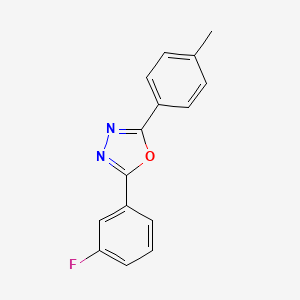 2-(3-fluorophenyl)-5-(4-methylphenyl)-1,3,4-oxadiazole