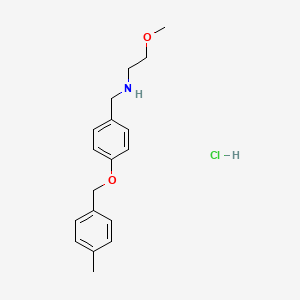 molecular formula C18H24ClNO2 B5483942 (2-methoxyethyl){4-[(4-methylbenzyl)oxy]benzyl}amine hydrochloride 