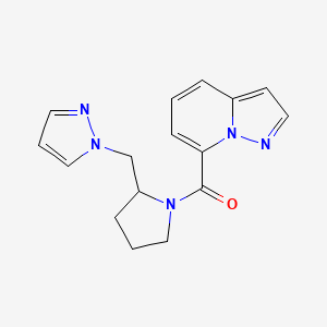 7-{[2-(1H-pyrazol-1-ylmethyl)pyrrolidin-1-yl]carbonyl}pyrazolo[1,5-a]pyridine